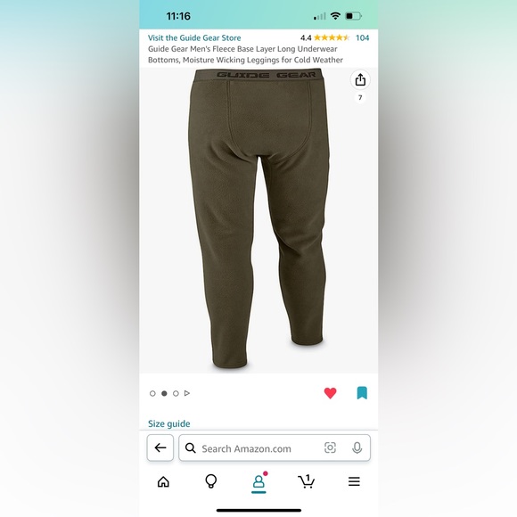 Guide Gear - Men's Fleece Base Layer Sweater and Long Underwear Bottoms - Picture 4 of 4